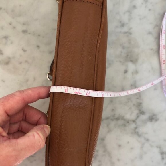 MICHAEL KORS Fulton Small Brown Gold Chain Shoulder Flap Bag - Picture 14 of 16